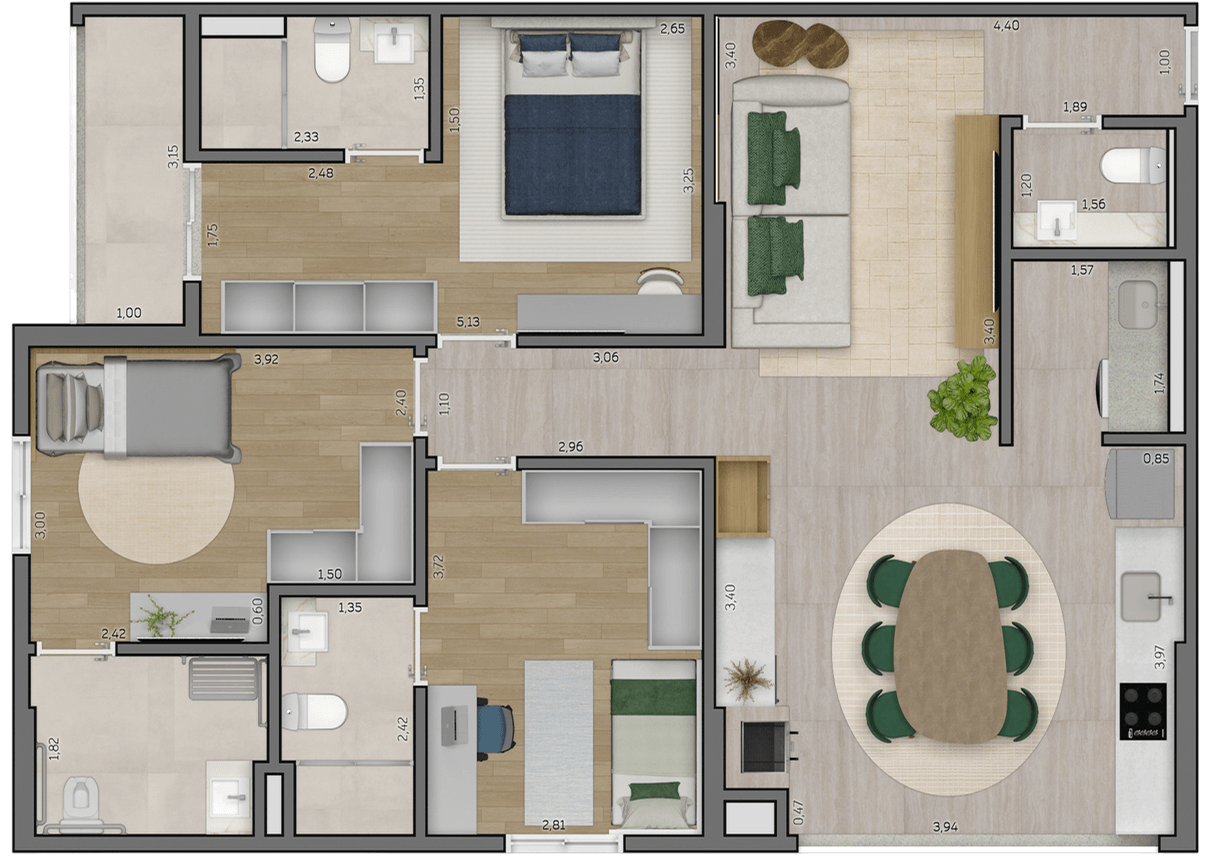 Planta Padrão – Apartamento 02
