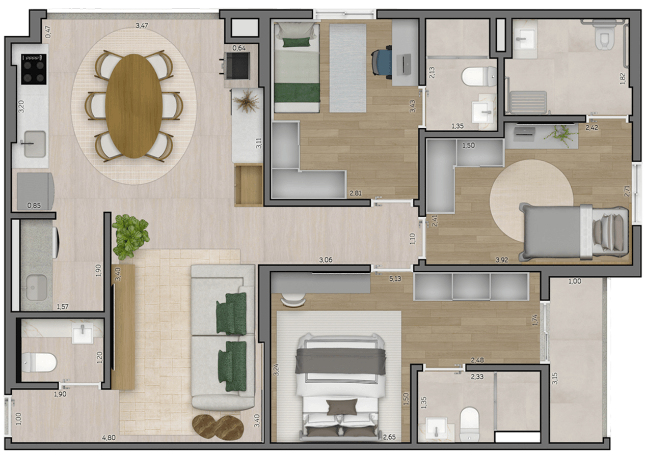 Planta Padrão – Apartamento 07