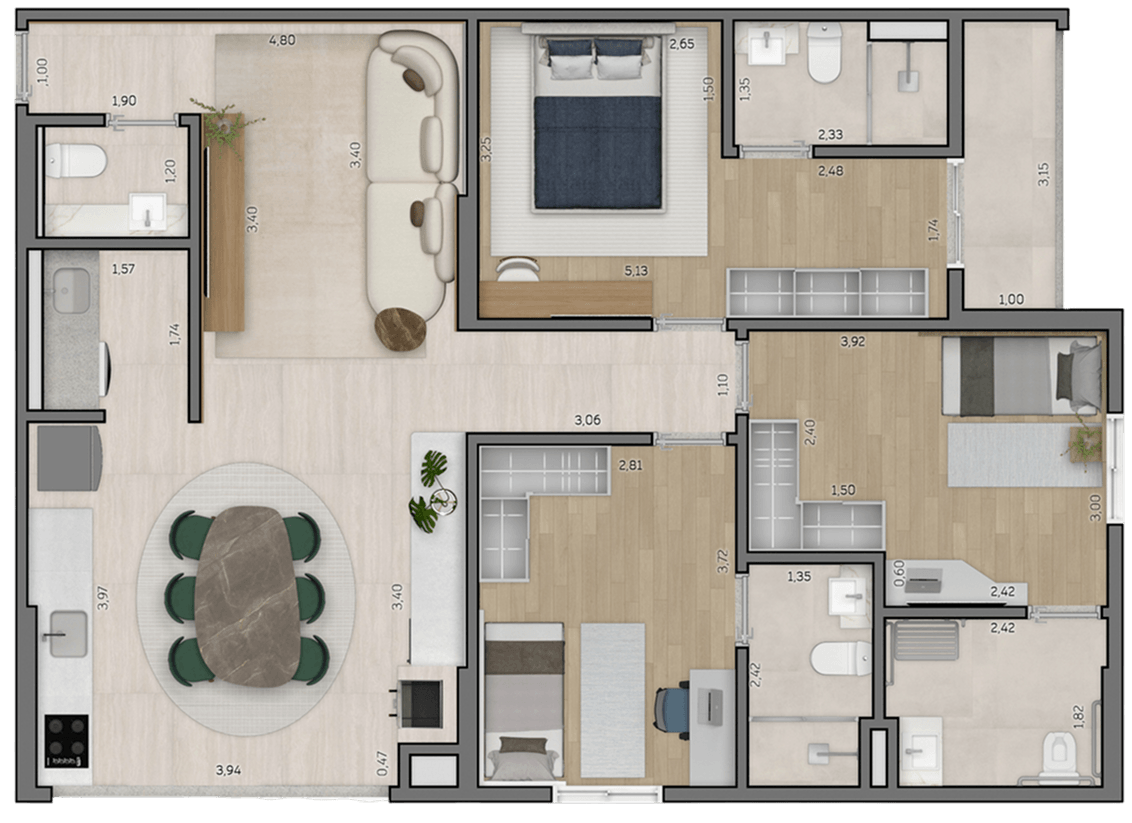 Planta Padrão – Apartamento 08